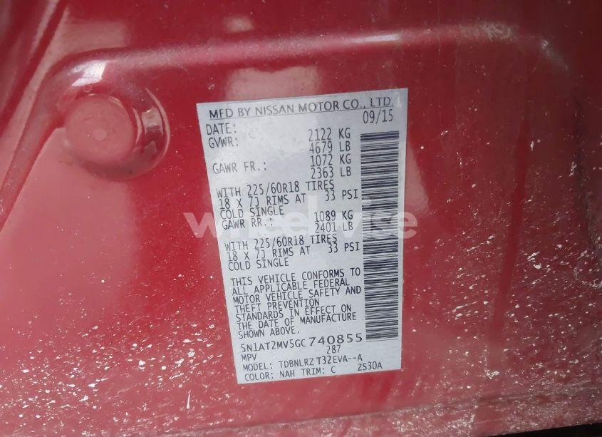 Photo 9 of 2016 Nissan Rogue SL (VIN 5N1AT2MV5GC740855)