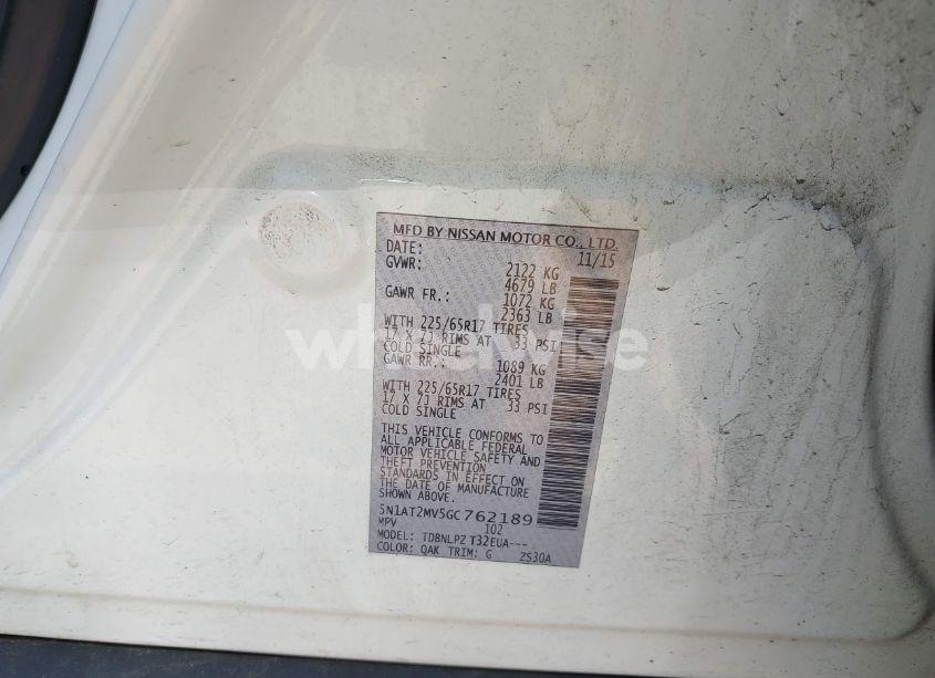 Photo 9 of 2016 Nissan Rogue S/SL/SV (VIN 5N1AT2MV5GC762189)