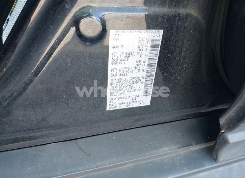 Photo 9 of 2018 Nissan Rogue SV (VIN 5N1AT2MV5JC752043)