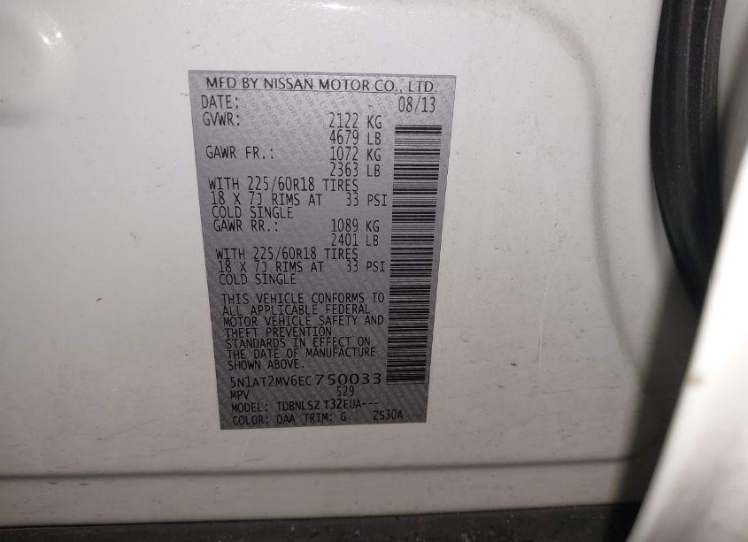 Photo 9 of 2014 Nissan Rogue S/SL/SV (VIN 5N1AT2MV6EC750033)