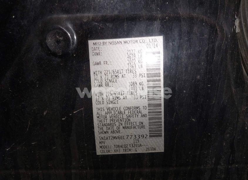 Photo 9 of 2014 Nissan Rogue SV (VIN 5N1AT2MV6EC773392)