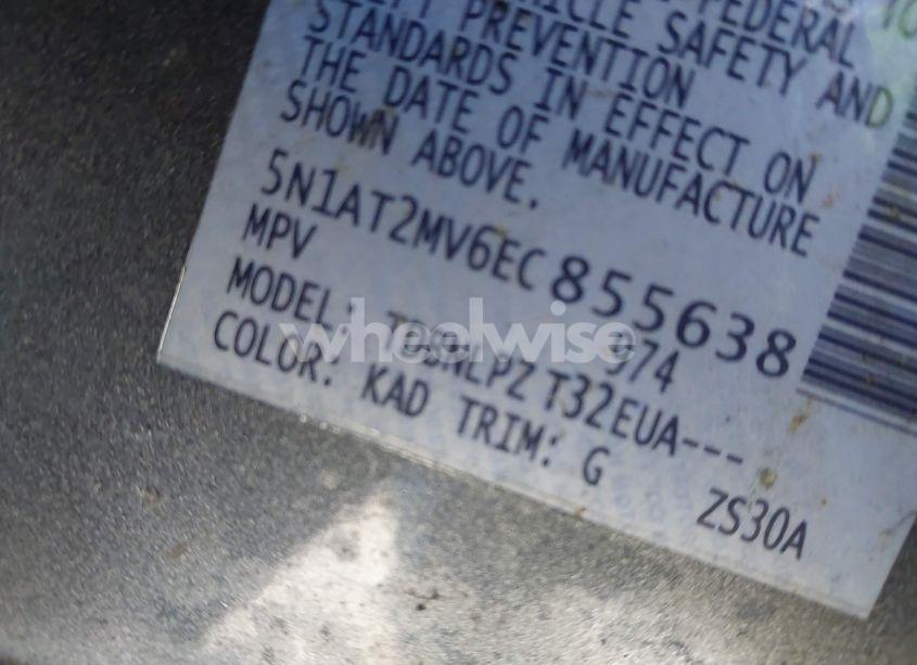 Photo 9 of 2014 Nissan Rogue S (VIN 5N1AT2MV6EC855638)