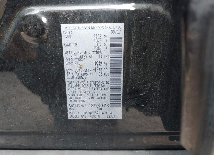 Photo 9 of 2017 Nissan Rogue SV (VIN 5N1AT2MV6HC893973)