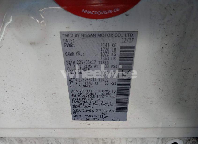 Photo 9 of 2018 Nissan Rogue S (VIN 5N1AT2MV6JC737728)