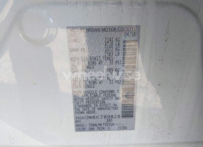 Photo 9 of 2018 Nissan Rogue S (VIN 5N1AT2MV6JC789828)