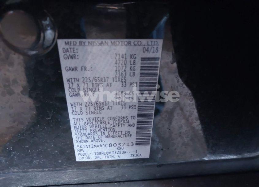 Photo 9 of 2018 Nissan Rogue SV (VIN 5N1AT2MV6JC803713)