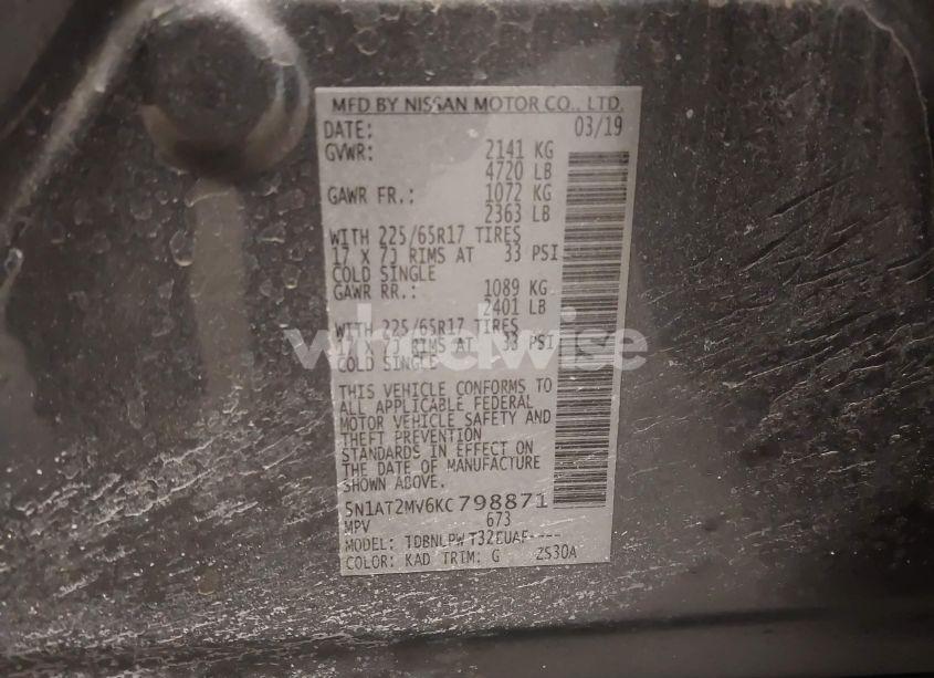 Photo 9 of 2019 Nissan Rogue S (VIN 5N1AT2MV6KC798871)