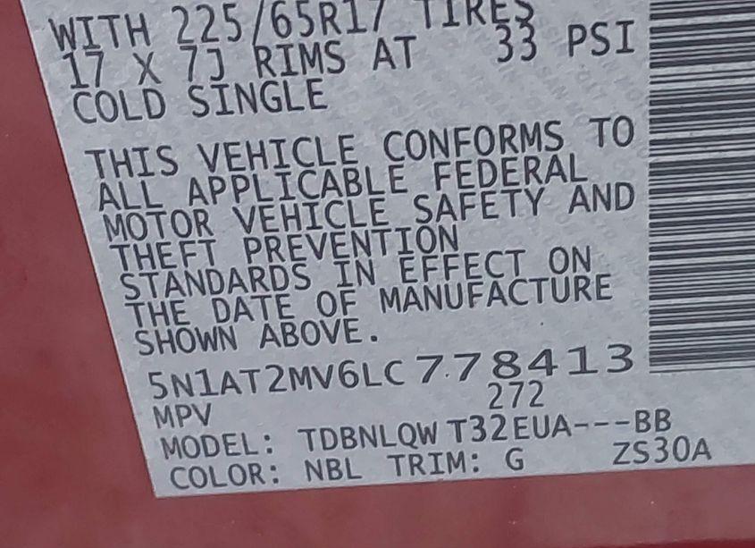 Photo 9 of 2020 Nissan Rogue SV INTELLIGENT AWD (VIN 5N1AT2MV6LC778413)