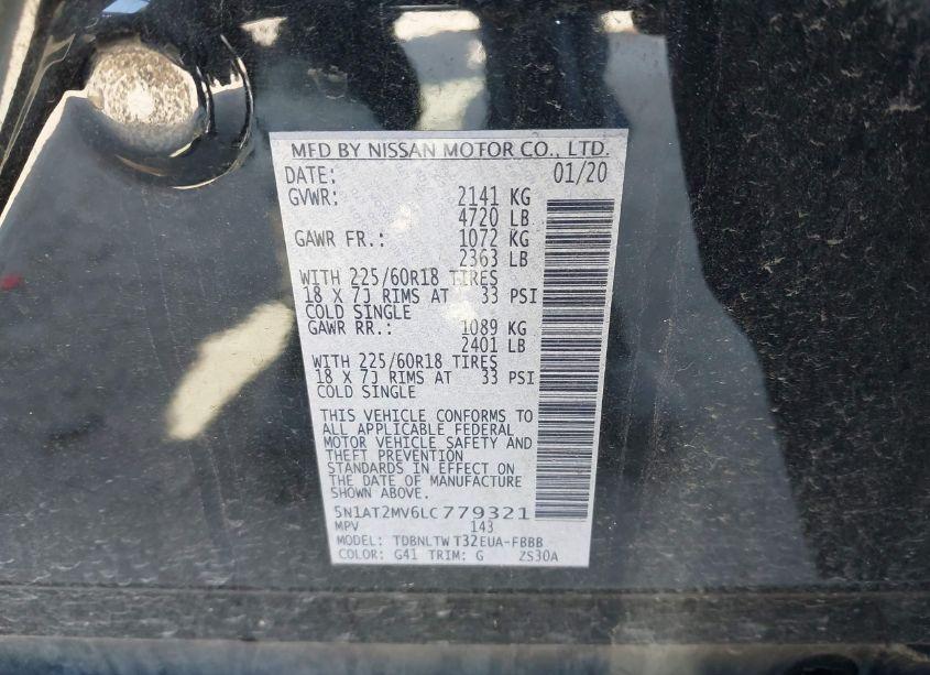 Photo 9 of 2020 Nissan Rogue SV INTELLIGENT AWD (VIN 5N1AT2MV6LC779321)