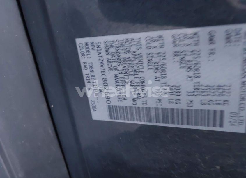 Photo 9 of 2014 Nissan Rogue SL (VIN 5N1AT2MV7EC802690)