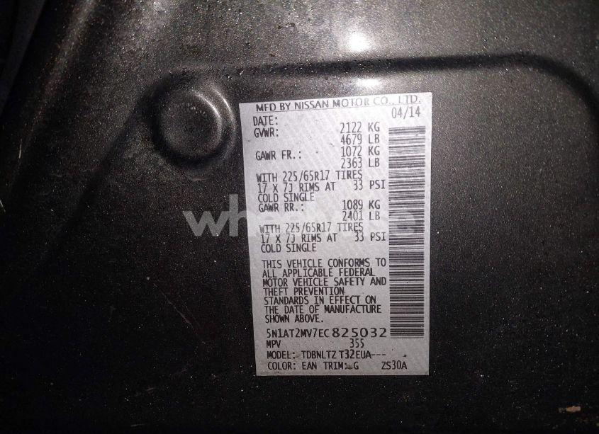 Photo 9 of 2014 Nissan Rogue SV (VIN 5N1AT2MV7EC825032)