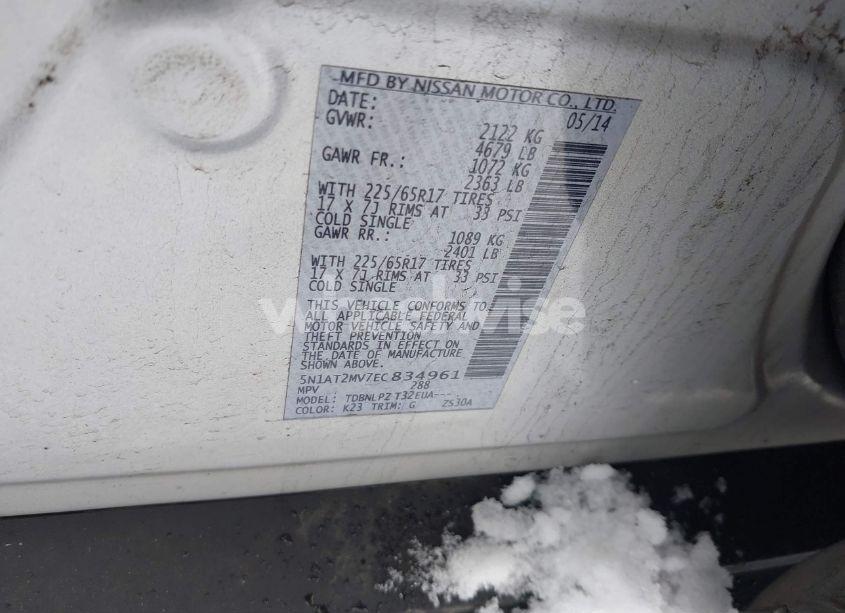 Photo 9 of 2014 Nissan Rogue S (VIN 5N1AT2MV7EC834961)