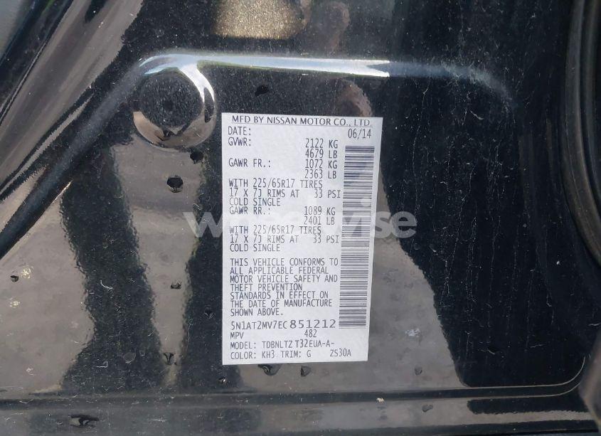 Photo 9 of 2014 Nissan Rogue SV (VIN 5N1AT2MV7EC851212)