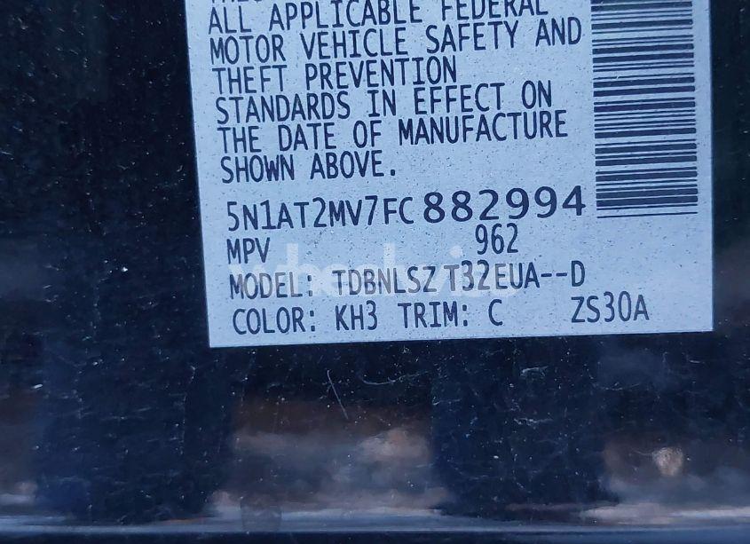 Photo 9 of 2015 Nissan Rogue SL (VIN 5N1AT2MV7FC882994)