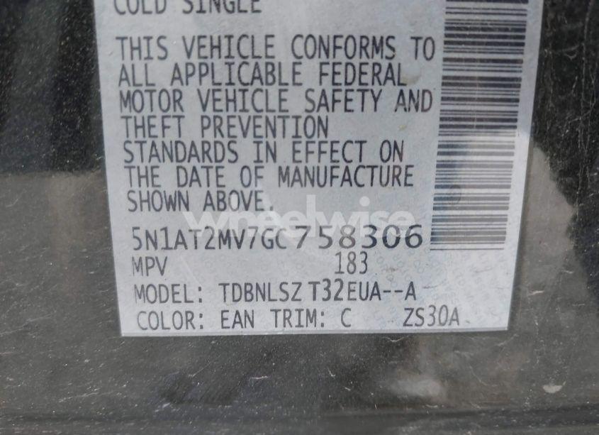 Photo 9 of 2016 Nissan Rogue SL (VIN 5N1AT2MV7GC758306)