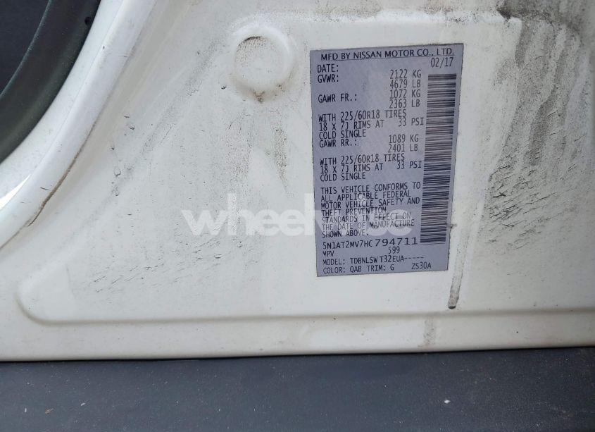 Photo 9 of 2017 Nissan Rogue SL (VIN 5N1AT2MV7HC794711)