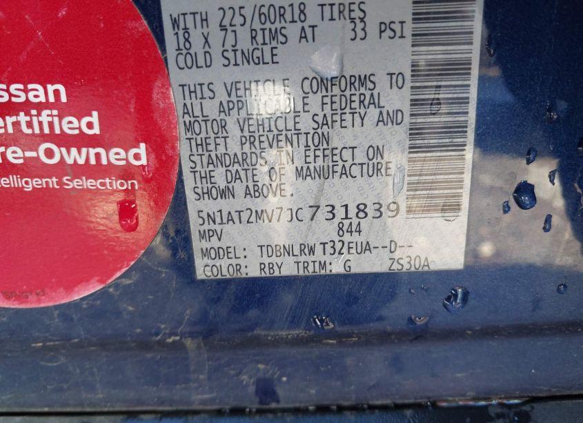 Photo 9 of 2018 Nissan Rogue SL (VIN 5N1AT2MV7JC731839)