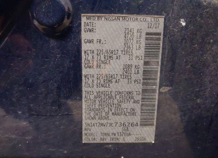 Photo 9 of 2018 Nissan Rogue S (VIN 5N1AT2MV7JC736264)