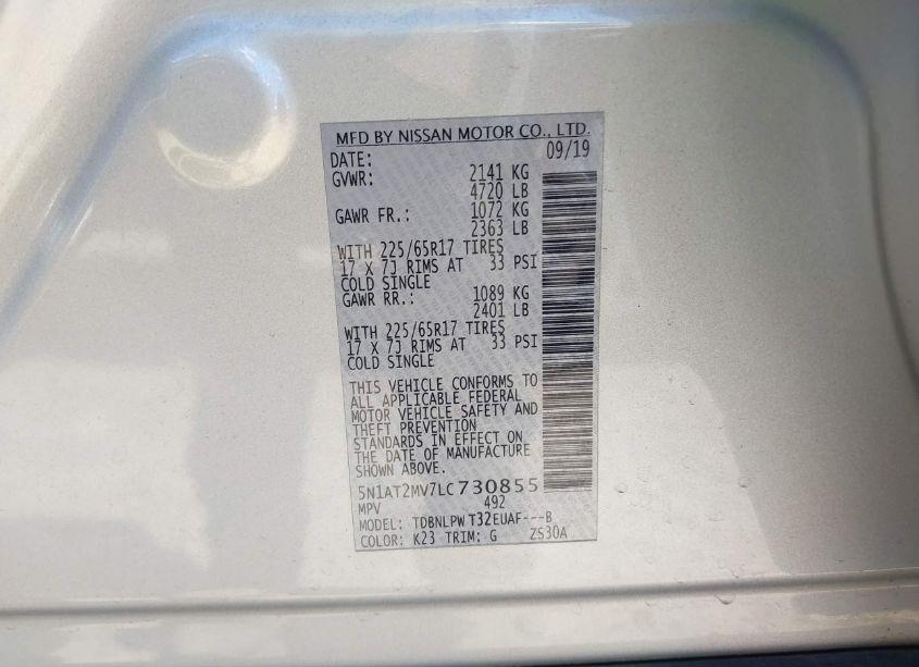 Photo 9 of 2020 Nissan Rogue S INTELLIGENT AWD (VIN 5N1AT2MV7LC730855)