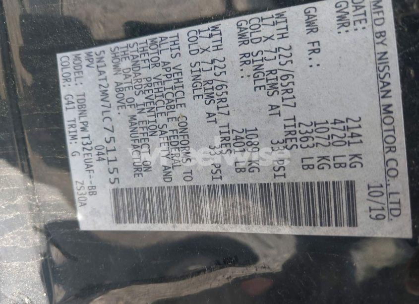 Photo 9 of 2020 Nissan Rogue S INTELLIGENT AWD (VIN 5N1AT2MV7LC751155)