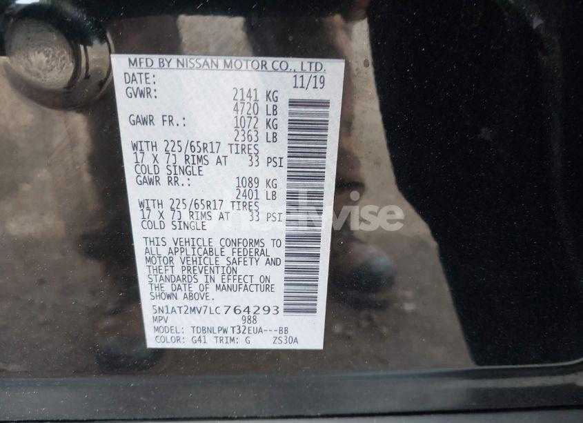 Photo 9 of 2020 Nissan Rogue S INTELLIGENT AWD (VIN 5N1AT2MV7LC764293)