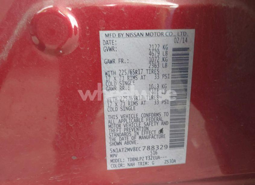 Photo 9 of 2014 Nissan Rogue S (VIN 5N1AT2MV8EC788329)