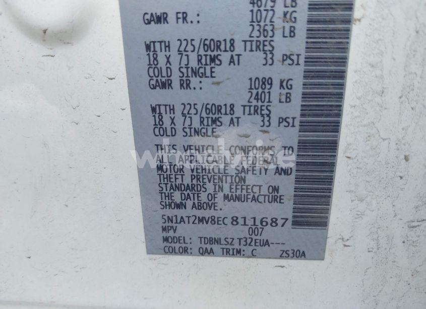 Photo 9 of 2014 Nissan Rogue SL (VIN 5N1AT2MV8EC811687)