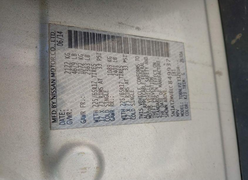 Photo 9 of 2014 Nissan Rogue S (VIN 5N1AT2MV8EC849937)