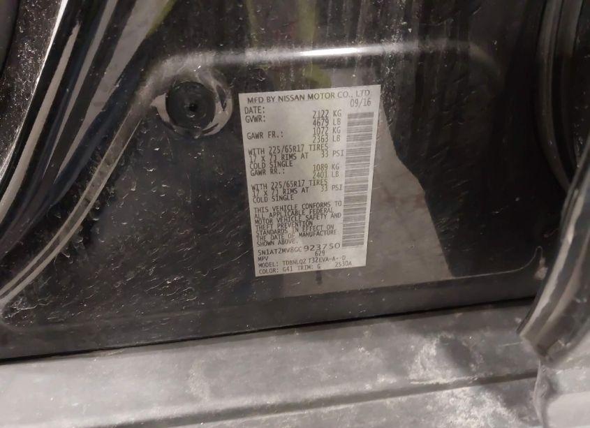 Photo 9 of 2016 Nissan Rogue SV (VIN 5N1AT2MV8GC923750)