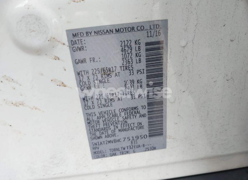 Photo 9 of 2017 Nissan Rogue SV (VIN 5N1AT2MV8HC751950)