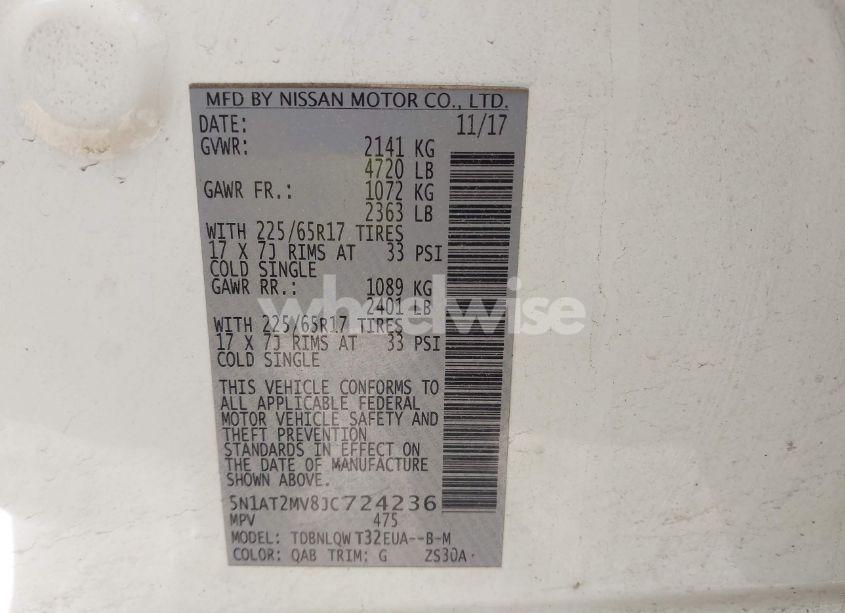 Photo 9 of 2018 Nissan Rogue SV (VIN 5N1AT2MV8JC724236)