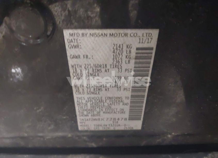 Photo 9 of 2018 Nissan Rogue SL (VIN 5N1AT2MV8JC728478)