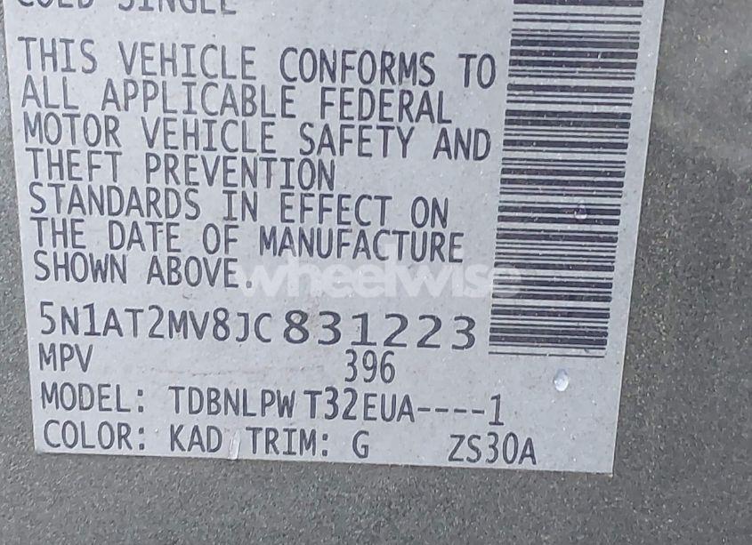 Photo 9 of 2018 Nissan Rogue S (VIN 5N1AT2MV8JC831223)