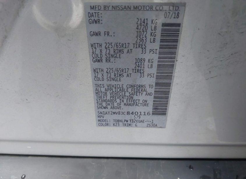 Photo 9 of 2018 Nissan Rogue S (VIN 5N1AT2MV8JC840116)