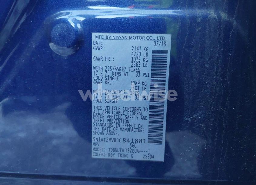 Photo 9 of 2018 Nissan Rogue SV (VIN 5N1AT2MV8JC841881)