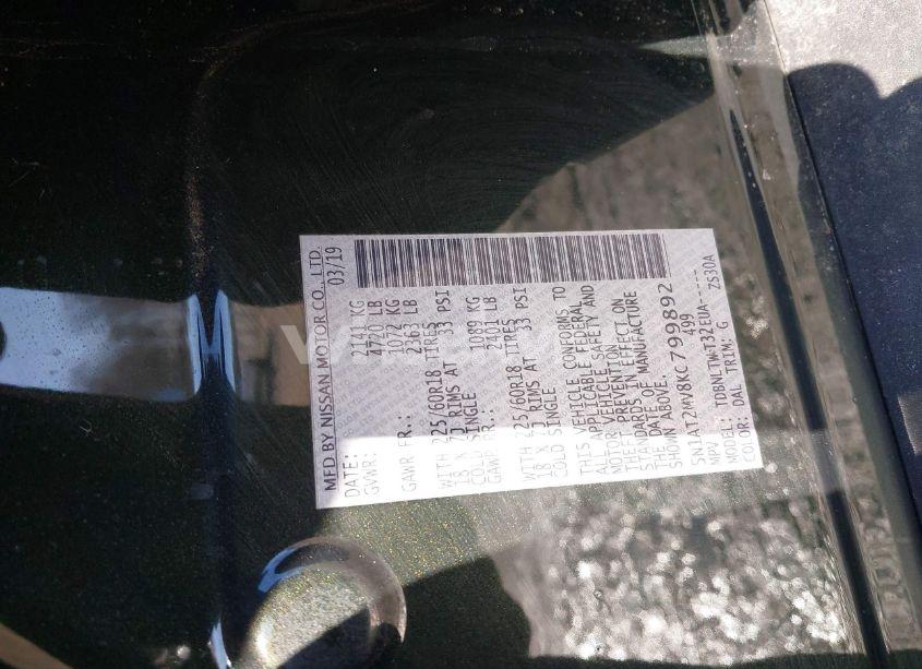 Photo 9 of 2019 Nissan Rogue SV (VIN 5N1AT2MV8KC799892)