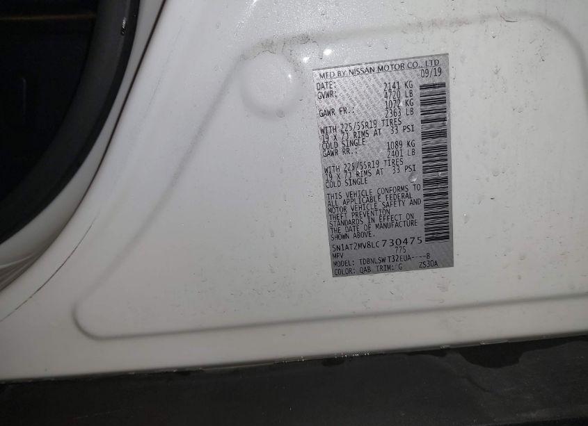 Photo 9 of 2020 Nissan Rogue SL INTELLIGENT AWD (VIN 5N1AT2MV8LC730475)