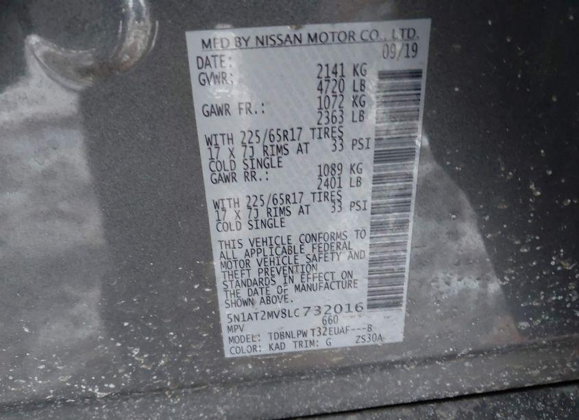 Photo 9 of 2020 Nissan Rogue S INTELLIGENT AWD (VIN 5N1AT2MV8LC732016)