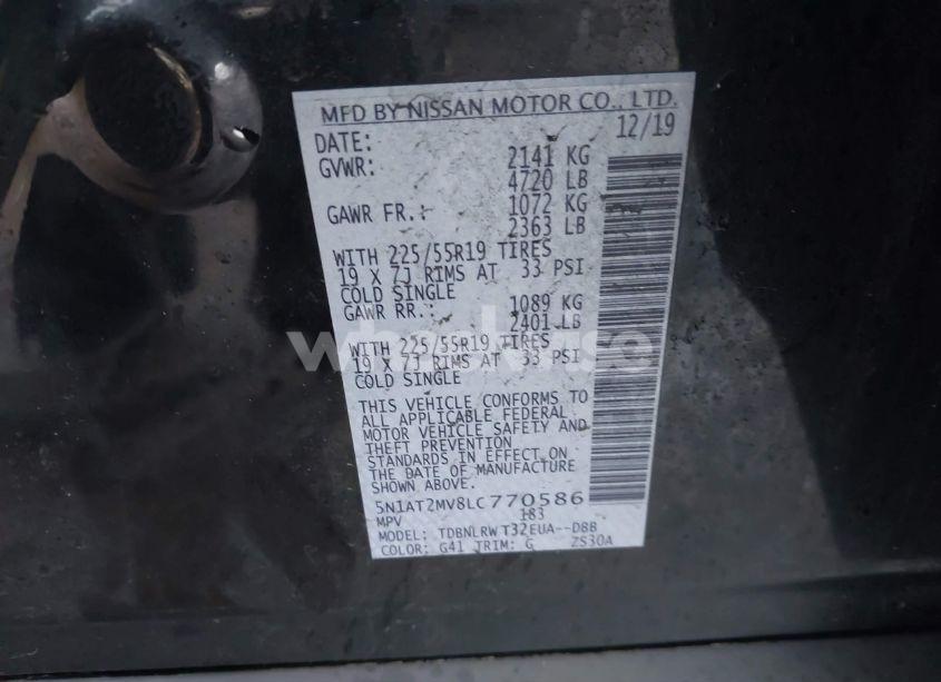 Photo 9 of 2020 Nissan Rogue SL INTELLIGENT AWD (VIN 5N1AT2MV8LC770586)