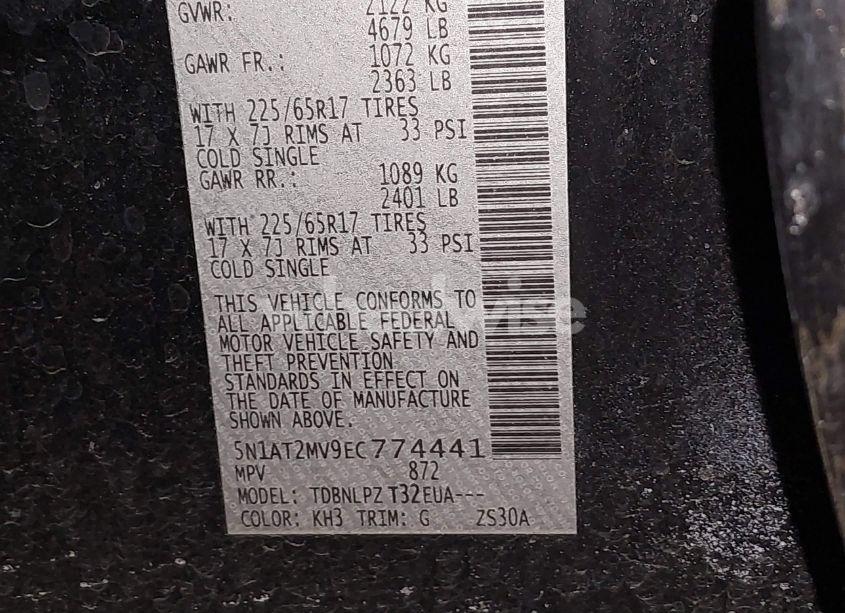 Photo 9 of 2014 Nissan Rogue S (VIN 5N1AT2MV9EC774441)