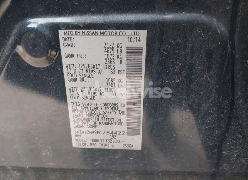 Photo 9 of 2015 Nissan Rogue SV (VIN 5N1AT2MV9FC784422)