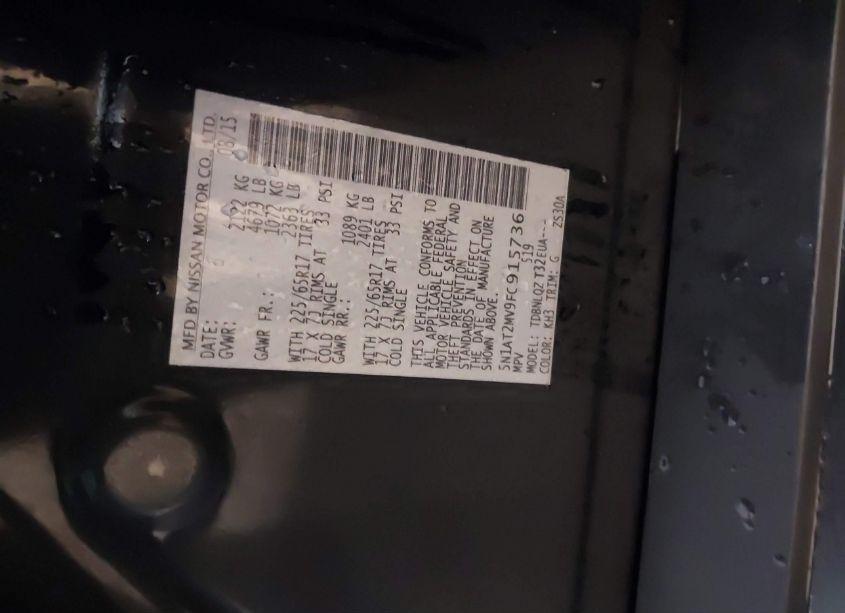 Photo 9 of 2015 Nissan Rogue SV (VIN 5N1AT2MV9FC915736)