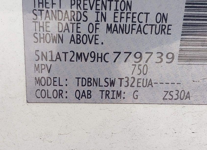 Photo 9 of 2017 Nissan Rogue SL (VIN 5N1AT2MV9HC779739)