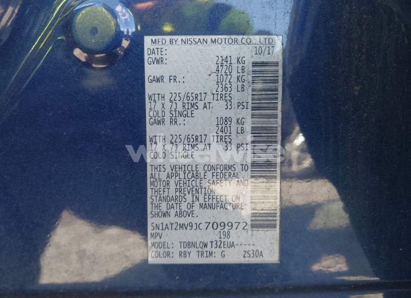 Photo 9 of 2018 Nissan Rogue SV (VIN 5N1AT2MV9JC709972)