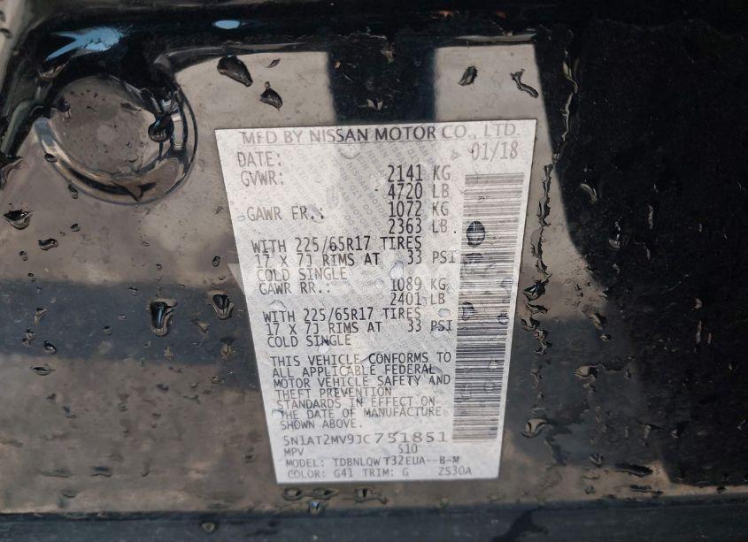 Photo 9 of 2018 Nissan Rogue SV (VIN 5N1AT2MV9JC751851)