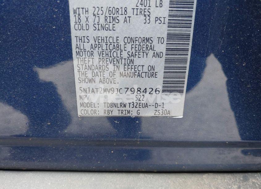 Photo 9 of 2018 Nissan Rogue SL (VIN 5N1AT2MV9JC798426)