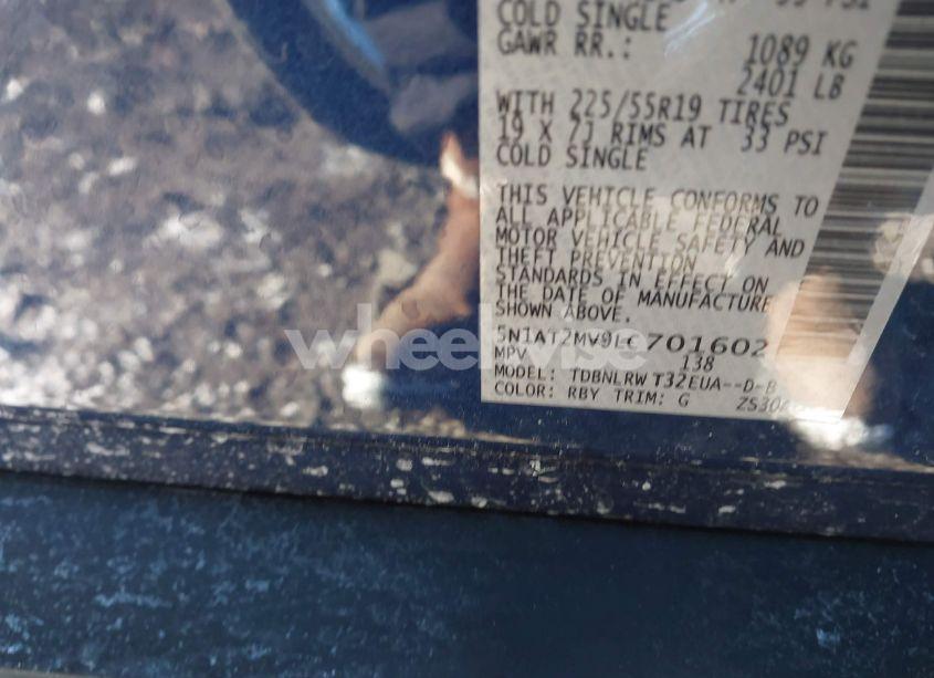 Photo 9 of 2020 Nissan Rogue SL INTELLIGENT AWD (VIN 5N1AT2MV9LC701602)