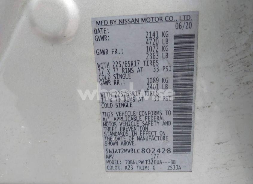 Photo 9 of 2020 Nissan Rogue S INTELLIGENT AWD (VIN 5N1AT2MV9LC802428)