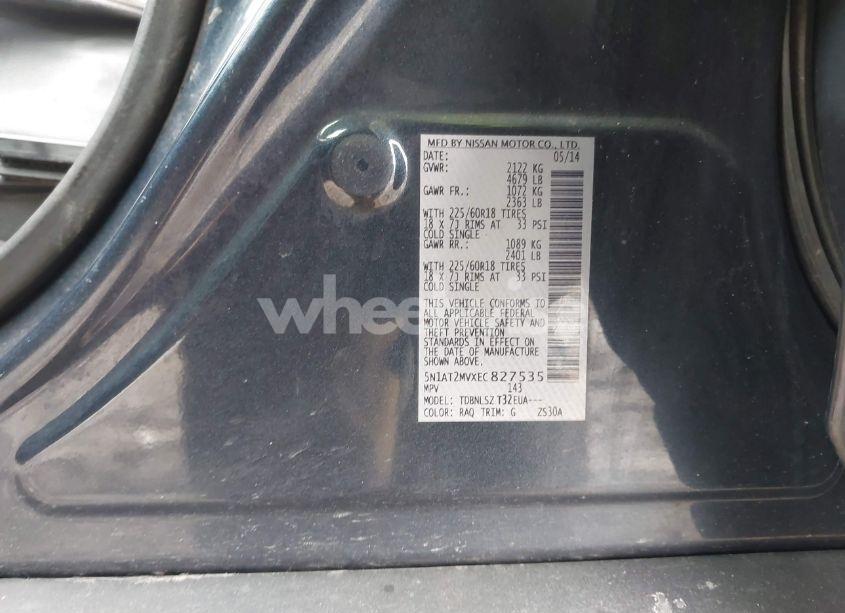 Photo 9 of 2014 Nissan Rogue S/SL/SV (VIN 5N1AT2MVXEC827535)