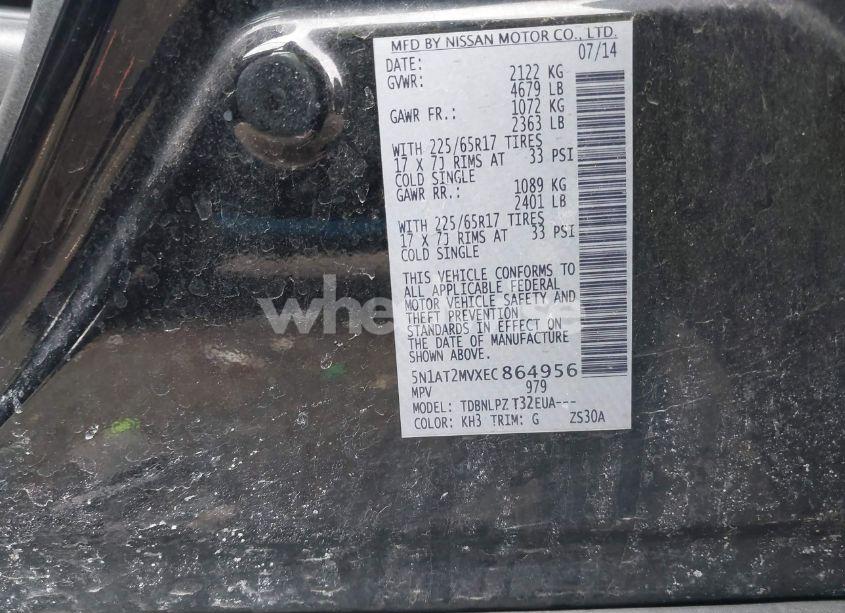 Photo 9 of 2014 Nissan Rogue S (VIN 5N1AT2MVXEC864956)